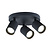 Opbouw Rond Spot Armatuur Zwart Siena - 3x GU10 (max 10 watt per spot) - IP20