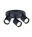 Opbouw Rond Spot Armatuur Zwart Siena - 3x GU10 (max 10 watt per spot) - IP20
