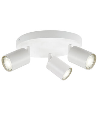 Opbouw Rond Spot Armatuur Wit Siena - 3x GU10 (max 10 watt per spot) - IP20