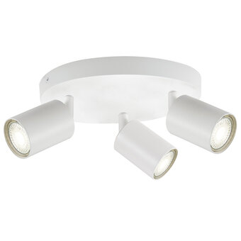 Opbouw Rond Spot Armatuur Wit Siena - 3x GU10 (max 10 watt per spot) - IP20