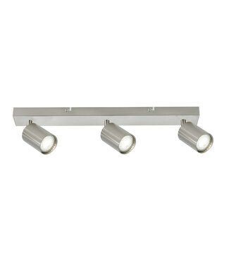 Opbouw Bar Spot Armatuur Satin Nickel Siena - 3x GU10 (max 10 watt per spot) - IP20