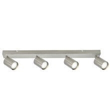 Opbouw Bar Spot Armatuur Satin Nickel Siena - 4x GU10 (max 10 watt per spot) - IP20