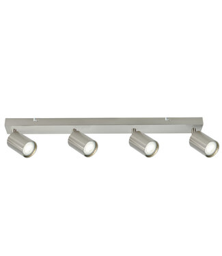 Opbouw Bar Spot Armatuur Satin Nickel Siena - 4x GU10 (max 10 watt per spot) - IP20