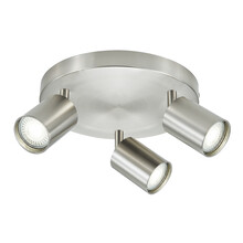 Opbouw Rond Spot Armatuur Satin Nickel Siena - 3x GU10 (max 10 watt per spot) - IP20
