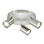 Opbouw Rond Spot Armatuur Satin Nickel Siena - 3x GU10 (max 10 watt per spot) - IP20