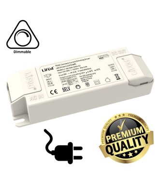 Triac Dimbare LIFUD LED Driver , Dip-switch 700-1000 Ma, Max: 28-40watt, Stekkerklaar, 3 Jaar Garantie