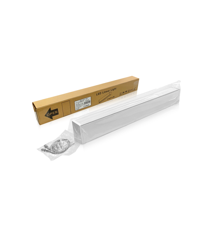 Led Linear Lamp 150cm, 48w, 5280 Lumen (110lm/w), 3000K Warm wit, Witkleurige behuizing, Koppelbaar, 3 Jaar Garantie