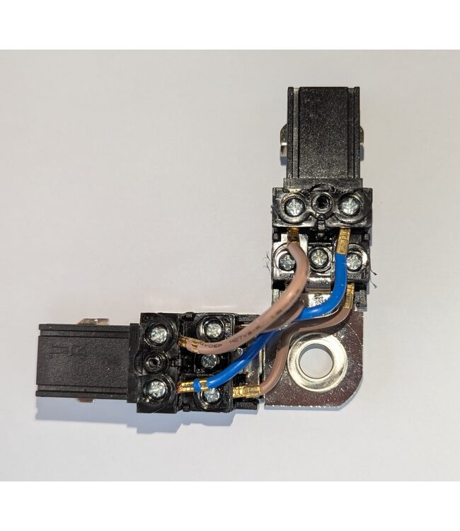 Universele 3 Fase Rail 4 Wire L-Hoekverbinding - BINNENLIJN en BUITENLIJN - Zwart