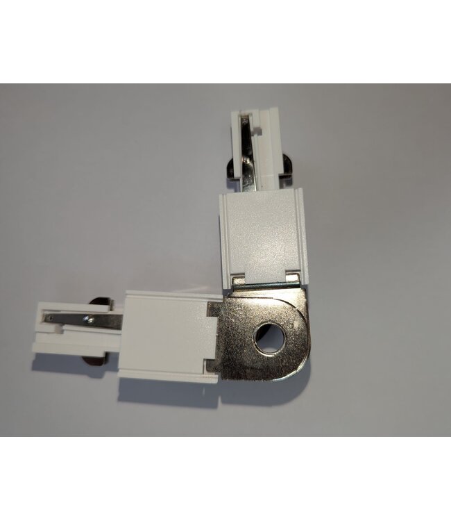 Universele 3 Fase Rail 4 Wire L-Hoekverbinding - BINNENLIJN en BUITENLIJN - Wit