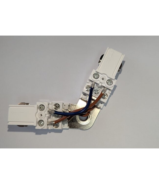 Universele 3 Fase Rail 4 Wire L-Hoekverbinding - BINNENLIJN en BUITENLIJN - Wit