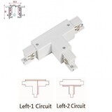 Universele 3 Fase Rail 4 Wire T-Verbinding - LINKS - BINNENLIJN en BUITENLIJN - Wit