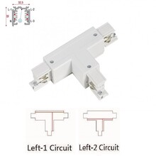 Universele 3 Fase Rail 4 Wire T-Verbinding - LINKS - BINNENLIJN en BUITENLIJN - Wit
