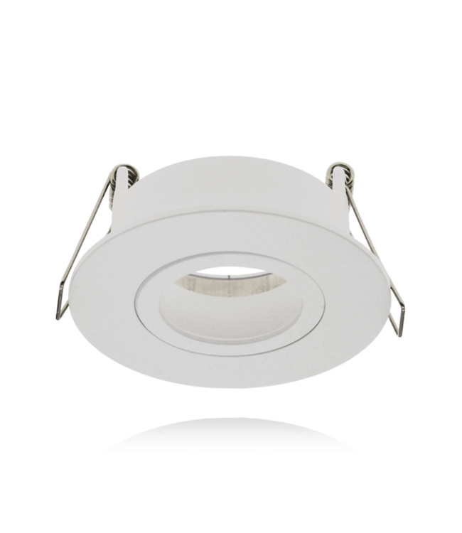 Inbouw Led Spot Armatuur Verdiept Wit, IP65, Kantelbaar, Gatmaat 68mm