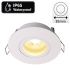 Inbouw Led Spot Armatuur Verdiept Wit, IP65, Kantelbaar, Gatmaat 68mm