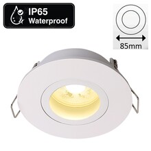 Inbouw Led Spot Armatuur Verdiept Wit, IP65, Kantelbaar, Gatmaat 68mm