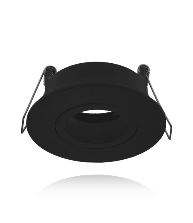 Inbouw Led Spot Armatuur Verdiept Zwart, IP65, Kantelbaar, Gatmaat 68mm