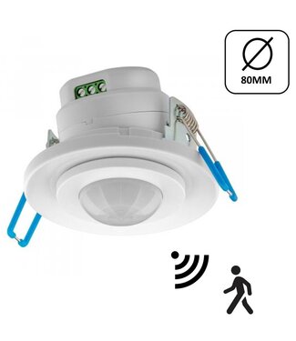 Inbouw Bewegingsmelder, 360 graden, Max. 800w, IP20, 2 Jaar Garantie