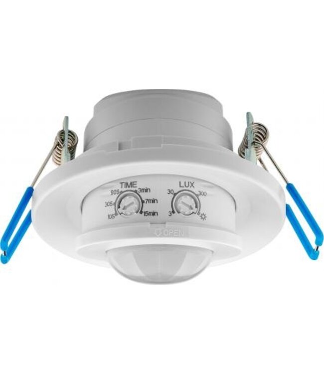 Inbouw Bewegingsmelder Zwart, 360 graden, Max. 800w, IP20, 2 Jaar Garantie