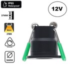 LED Veranda Spot / Inbouw Spot 3W, 2700K Warm Wit, 240 Lumen, 12VDC, IP65, Gatmaat 28mm, Zwartkleurig, 2 Jaar Garantie