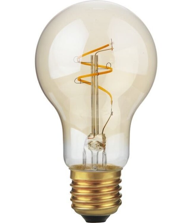 SPL E27 Led Bollamp A60 Slim-Flex, 4,2 Watt, 470 Lumen, 2200K Flame, CRI90, Dimbaar, Goudkleurig Glas, 2 Jaar Garantie