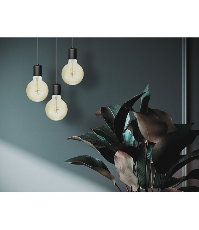 SPL E27 Led Bollamp G95 Slim-Flex, 4,2 Watt, 470 Lumen, 2200K Flame, CRI90, Dimbaar, Goudkleurig Glas, 2 Jaar Garantie