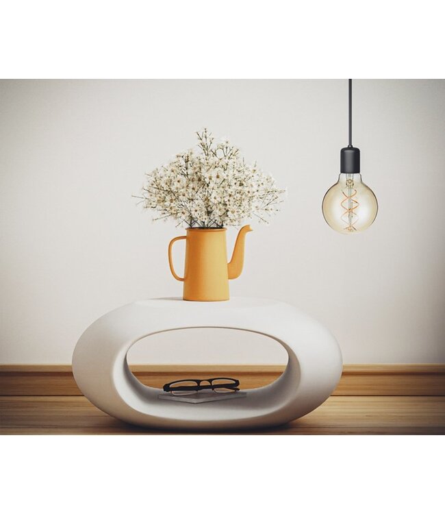 SPL E27 Led Bollamp G80 Fila-Flex, 5 Watt, 460 Lumen, 2200K Flame, 3 Steps-Dim (100%/50%/25%), Goudkleurig Glas, 2 Jaar Garantie