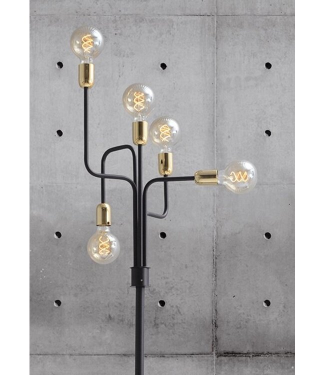 SPL E27 Led Bollamp G95 Fila-Flex, 5 Watt, 460 Lumen, 2200K Flame, 3 Steps-Dim (100%/50%/25%), Goudkleurig Glas, 2 Jaar Garantie