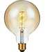 SPL E27 Led Bollamp G125 Fila-Flex, 5 Watt, 460 Lumen, 2200K Flame, 3 Steps-Dim (100%/50%/25%), Goudkleurig Glas, 2 Jaar Garantie