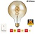 SPL E27 Led Bollamp G125 Fila-Flex, 5 Watt, 460 Lumen, 2200K Flame, 3 Steps-Dim (100%/50%/25%), Goudkleurig Glas, 2 Jaar Garantie