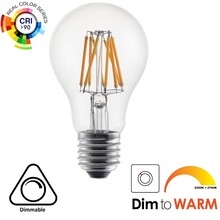 SPL E27 Led Bollamp A60 DTM-Fila, 6 Watt, 600 Lumen, Dim To Warm (2700K>2200K), CR90, Dimbaar, 2 Jaar Garantie