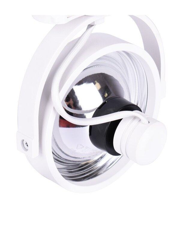 1 Fase Rail armatuur AR111 met GU10 Fitting, Witkleurige behuizing