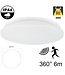 Led Plafonnière 12w met Bewegingssensor, 900 Lumen, 3000K Warm Wit, IP44, Ø260mm, 2 jaar garantie
