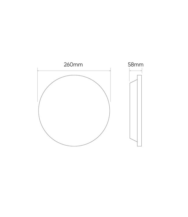 Led Plafonnière 12w met Bewegingssensor, 960 Lumen, 4000K Neutraal Wit, IP44, Ø260mm, 2 jaar garantie