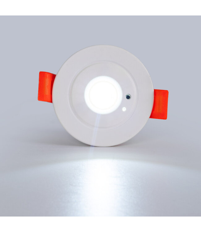 Mini LED Nood Spot/Downlighter Wit, 3w, 250 lumen, Ø42 mm gatmaat, 2 Jaar Garantie