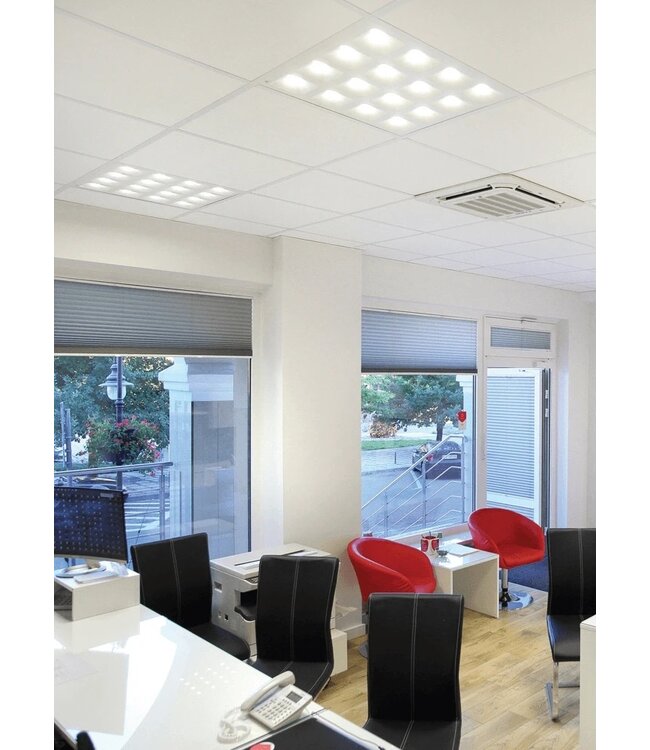GRILL LED Paneel 60x60cm, Power switch 15-36W, 2250-5040 Lumen (140-150lm/w), UGR<16, 5 Jaar Garantie