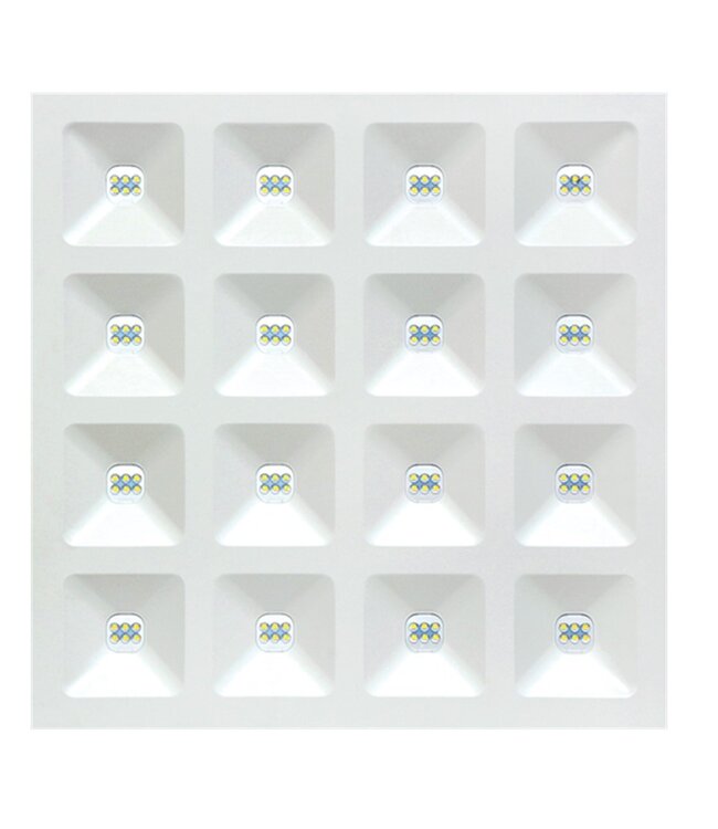 GRILL LED Paneel 60x60cm, Power switch 15-36W, 2250-5040 Lumen (140-150lm/w), UGR<16, 5 Jaar Garantie