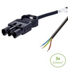Aansluitsnoer met GST18 Male Connector - 3x0.75mm2 - tot 3 Meter leverbaar