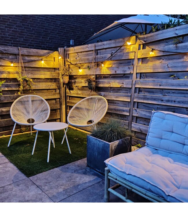 E27 1w Bol Lamp, 32 Lumen, Transparante Kap met lens, 2000K Flame