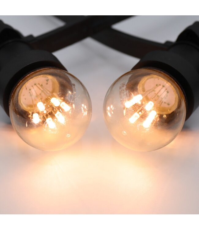 E27 0,7w Bol Lamp, 37 Lumen, Transparante Kap, 2650K Warm Wit