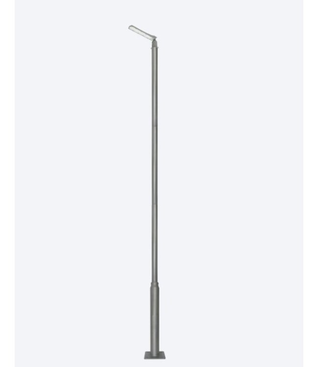 4 Meter Lichtmast / Lantaarnpaal - GRIJS -  Max. tot 5 Meter verlengen