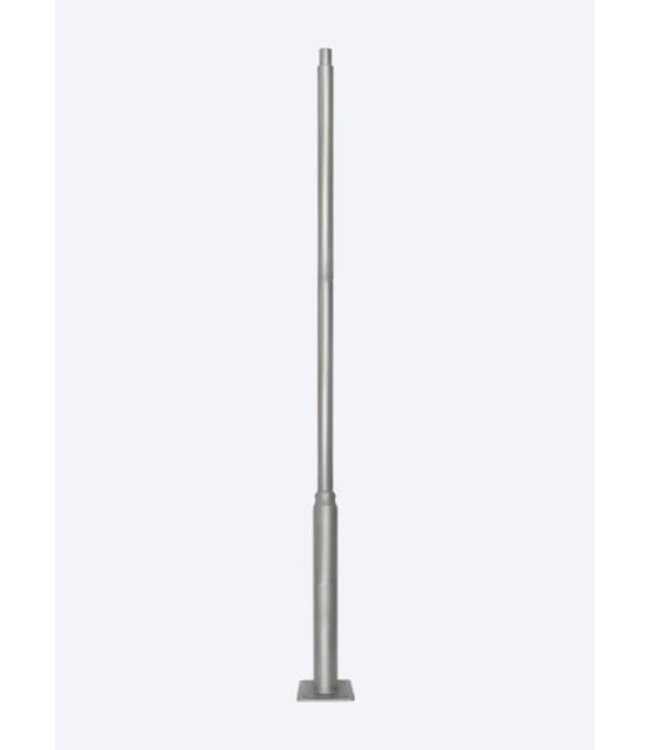 4 Meter Lichtmast / Lantaarnpaal - GRIJS -  Max. tot 5 Meter verlengen