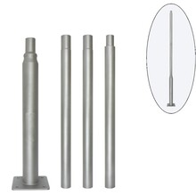 4 Meter Lichtmast / Lantaarnpaal - GRIJS -  Max. tot 5 Meter verlengen