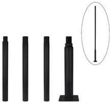 4 Meter Lichtmast / Lantaarnpaal - ZWART -  Max. tot 5 Meter verlengen