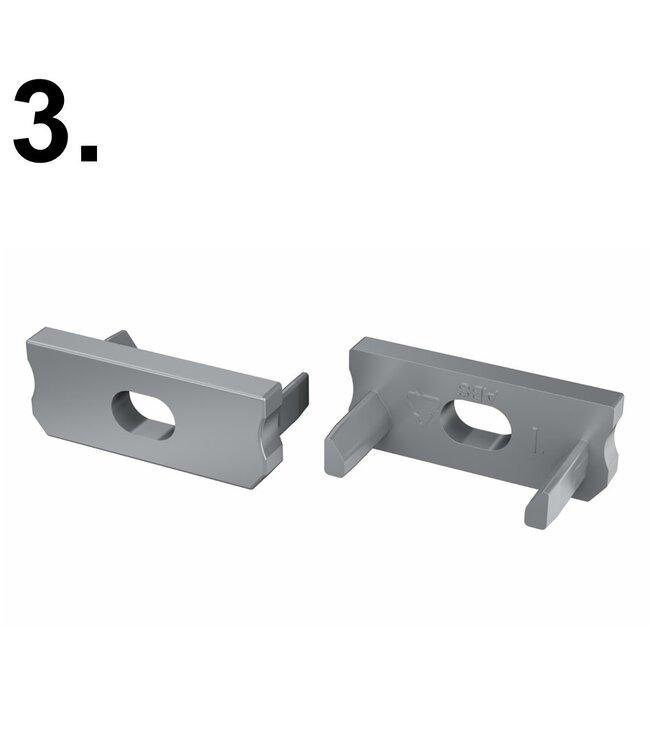 Accessoires t.b.v. Led Strip Profiel SLIM-Norman | Grijs