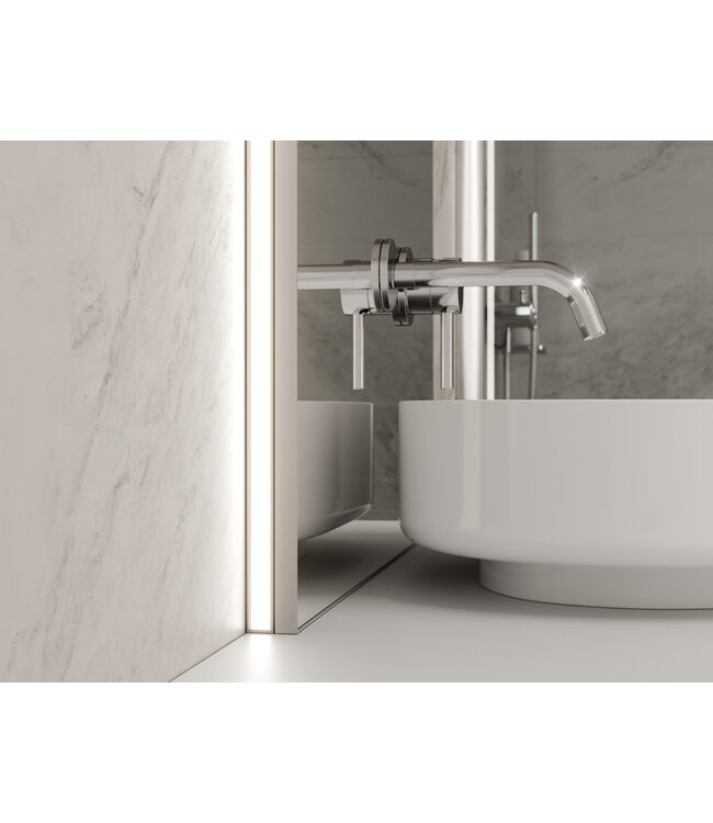 Aluminium Led Strip Profiel SLIM-Norman | WIT |  16x6,3mm | Tot 2 Meter leverbaar