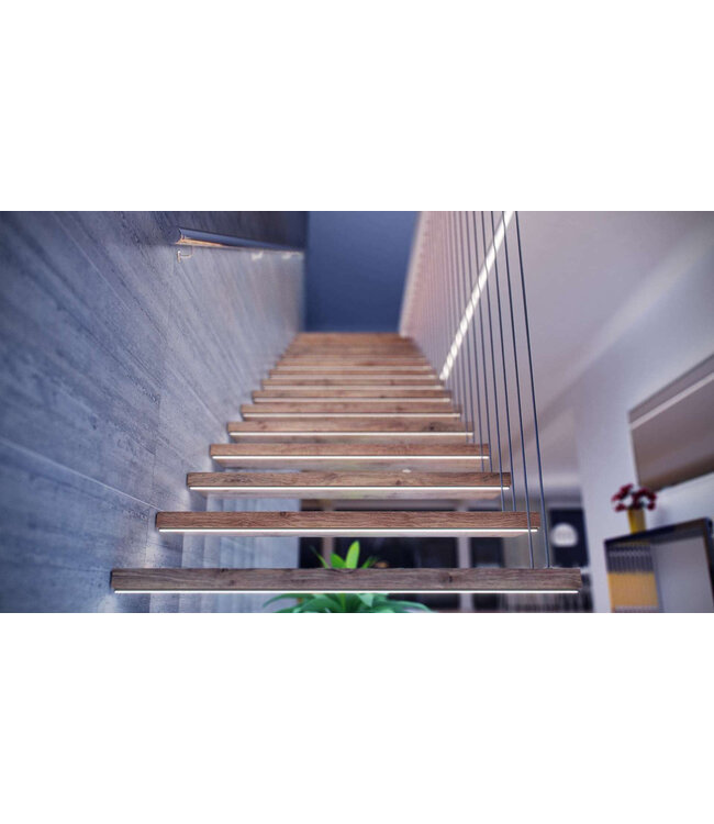 Aluminium Led Strip Profiel SLIM-Norman | WIT |  16x6,3mm | Tot 2 Meter leverbaar