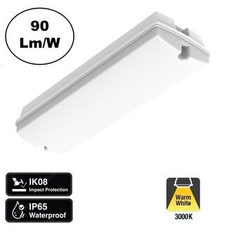 Galerij / Portiek LED verlichting 3w, 280 Lumen, 3000K Warm Wit,  IP65, 2 Jaar Garantie