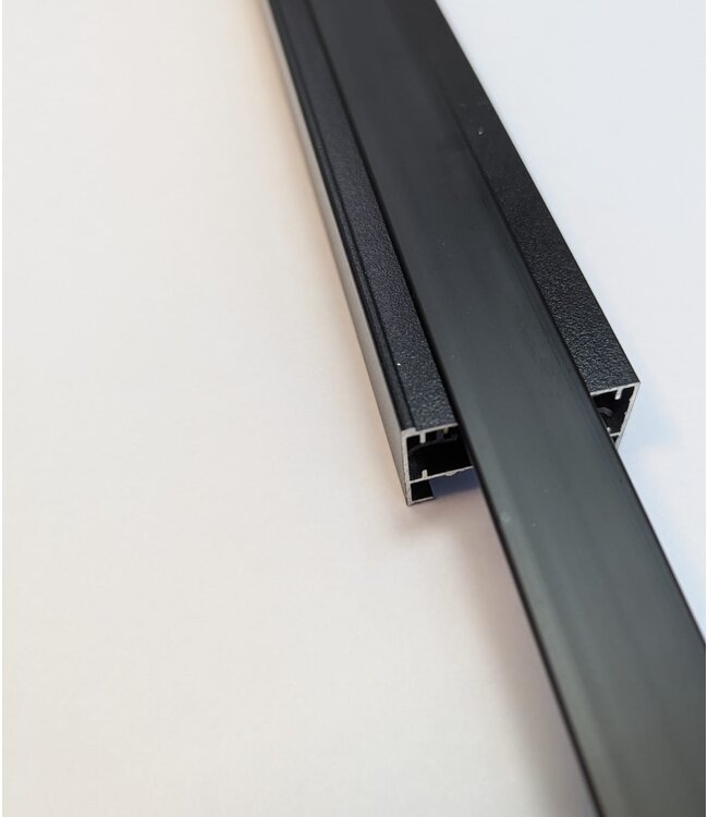 1 Fase Rail afdekstrook Zwart - 100 x 1,9cm