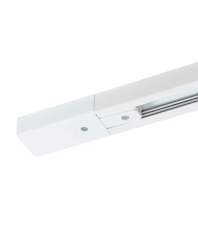 1 Fase Rail 2 wire - Wit - Incl. Voeding en Eindkap - Tot 3 Meter leverbaar