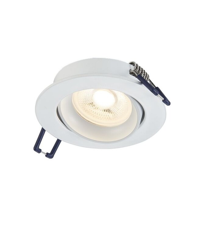 Led Spot Armatuur Wit, Verdiept, Kantelbaar, IP20, Kliksysteem. Zaagmaat 75mm